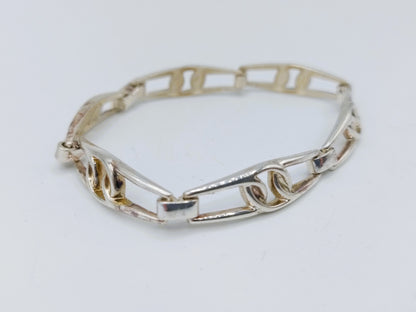 Zilveren schakelarmband, 18,5 cm