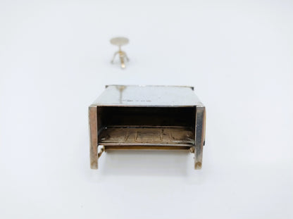 Silver miniature piano with stool, B. Drost Gz, Rhenen, 1975