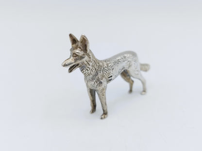 Zilveren miniatuur hond, Fa. Gelderblom, Schoonhoven