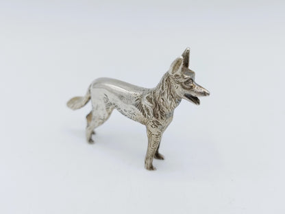 Zilveren miniatuur hond, Fa. Gelderblom, Schoonhoven