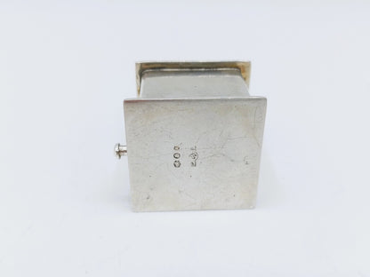 Silver miniature coffee grinder, B. Drost Gz, Rhenen, 1977