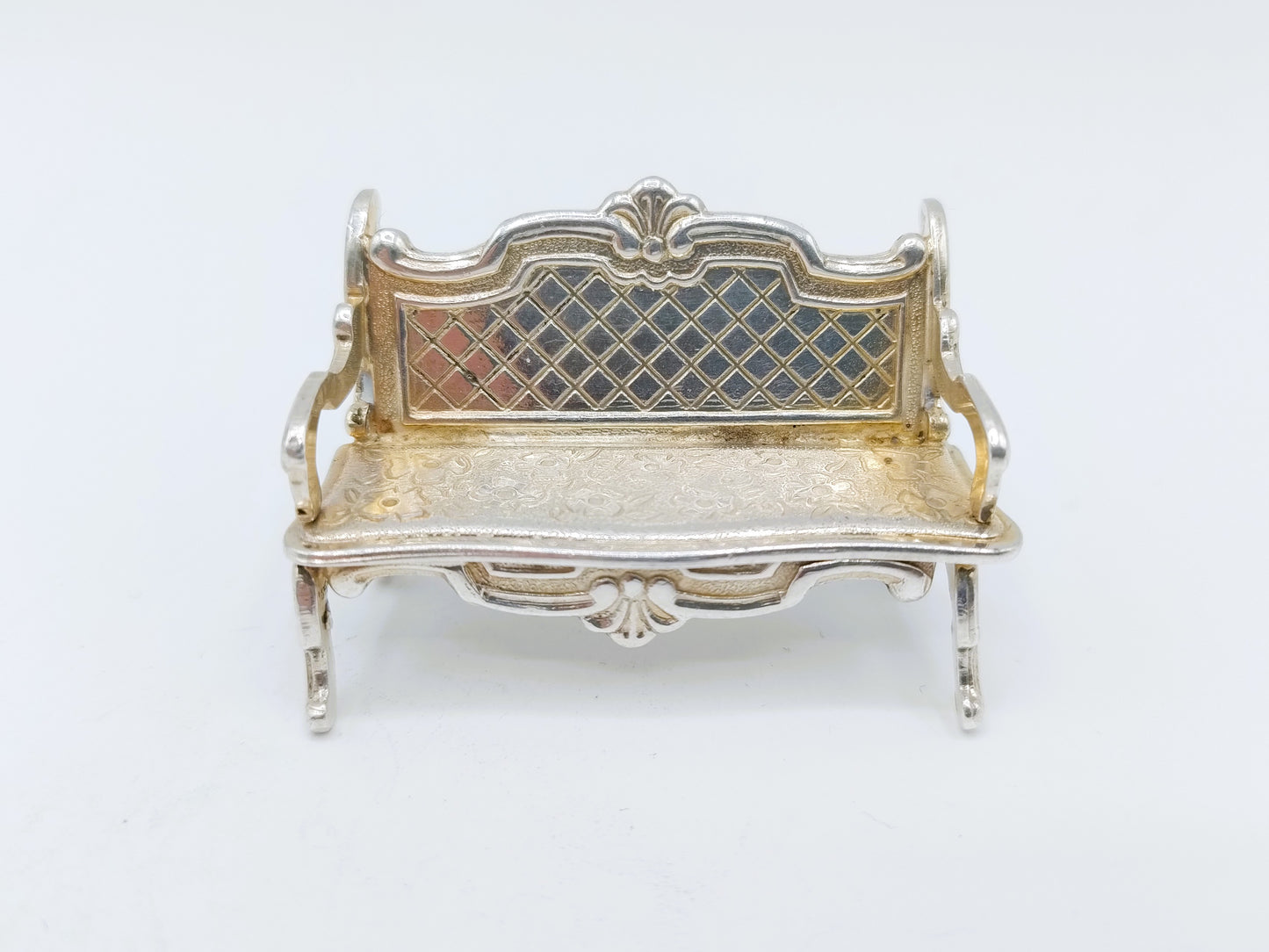 Zilveren miniatuur bank, B. Drost Gz, Rhenen, 1975