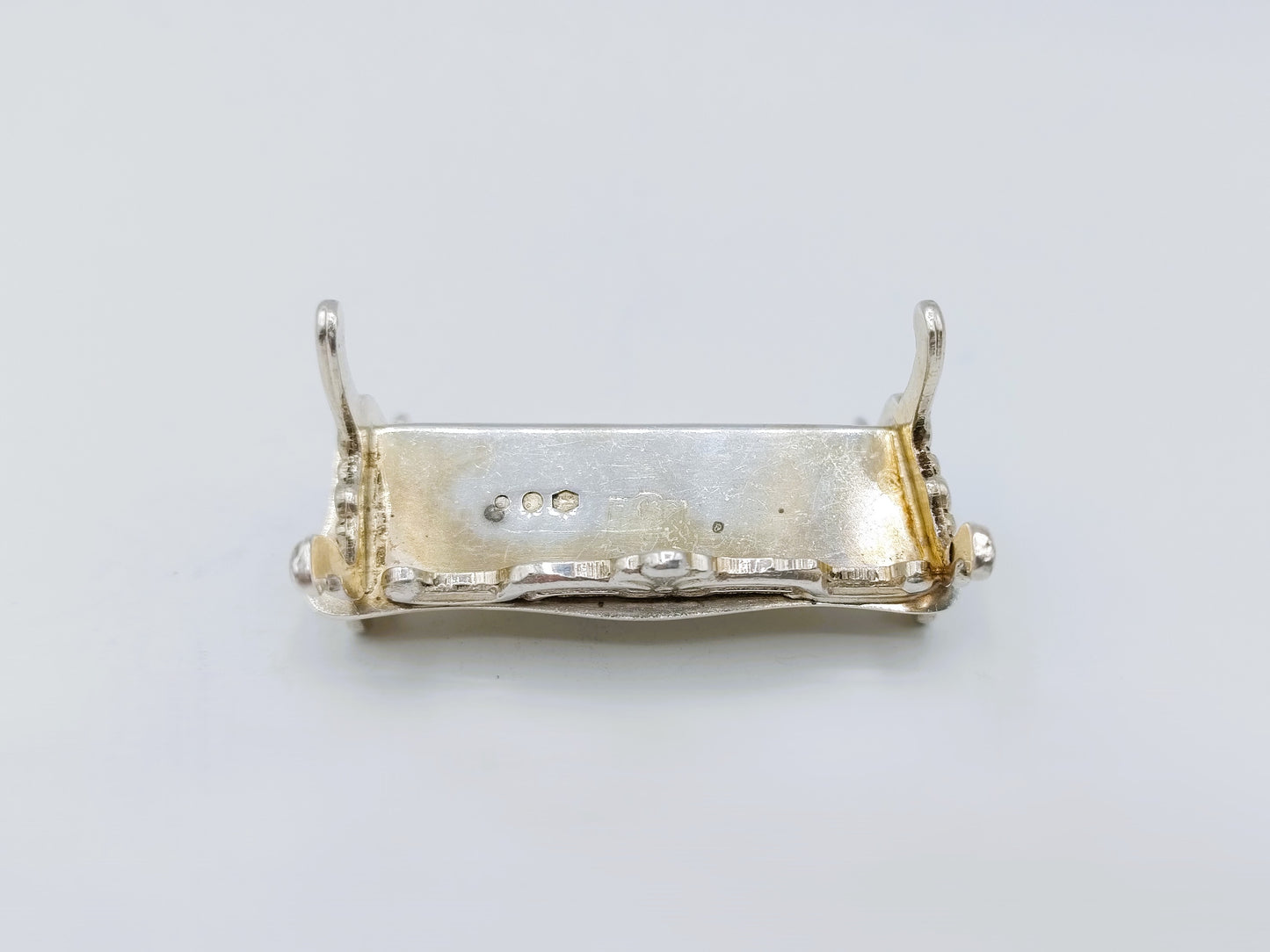 Zilveren miniatuur bank, B. Drost Gz, Rhenen, 1975