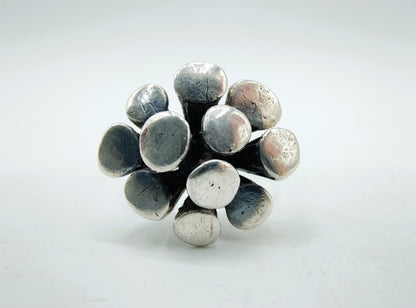Silver design ring, 17.5 mm