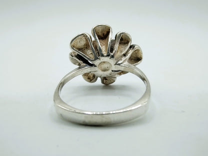 Silver design ring, 17.5 mm
