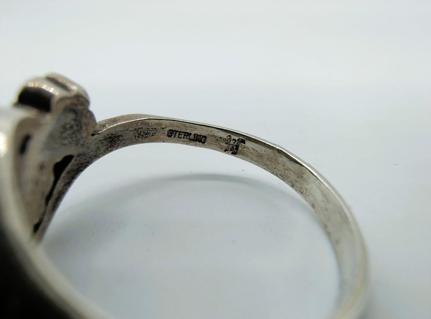 Silver ring with marcasites, 17 mm