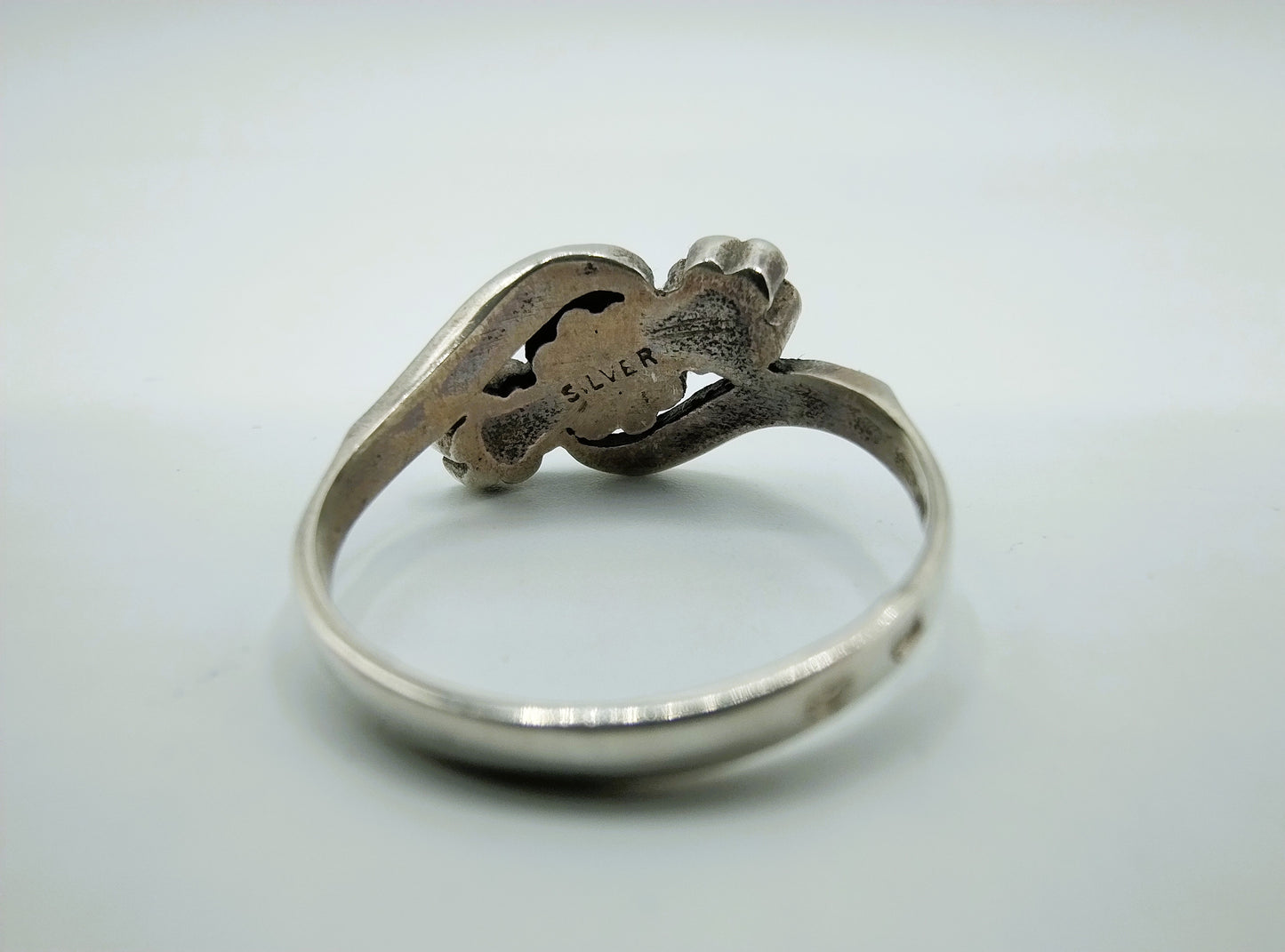 Silver ring with marcasites, 17 mm