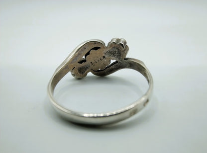 Silver ring with marcasites, 17 mm