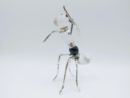 Mier sculptuur van onyx, kristal en zilver, Ilias Lalaounis, Griekenland