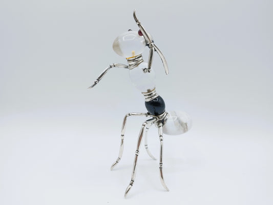 Mier sculptuur van onyx, kristal en zilver, Ilias Lalaounis, Griekenland