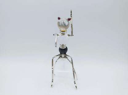 Mier sculptuur van onyx, kristal en zilver, Ilias Lalaounis, Griekenland