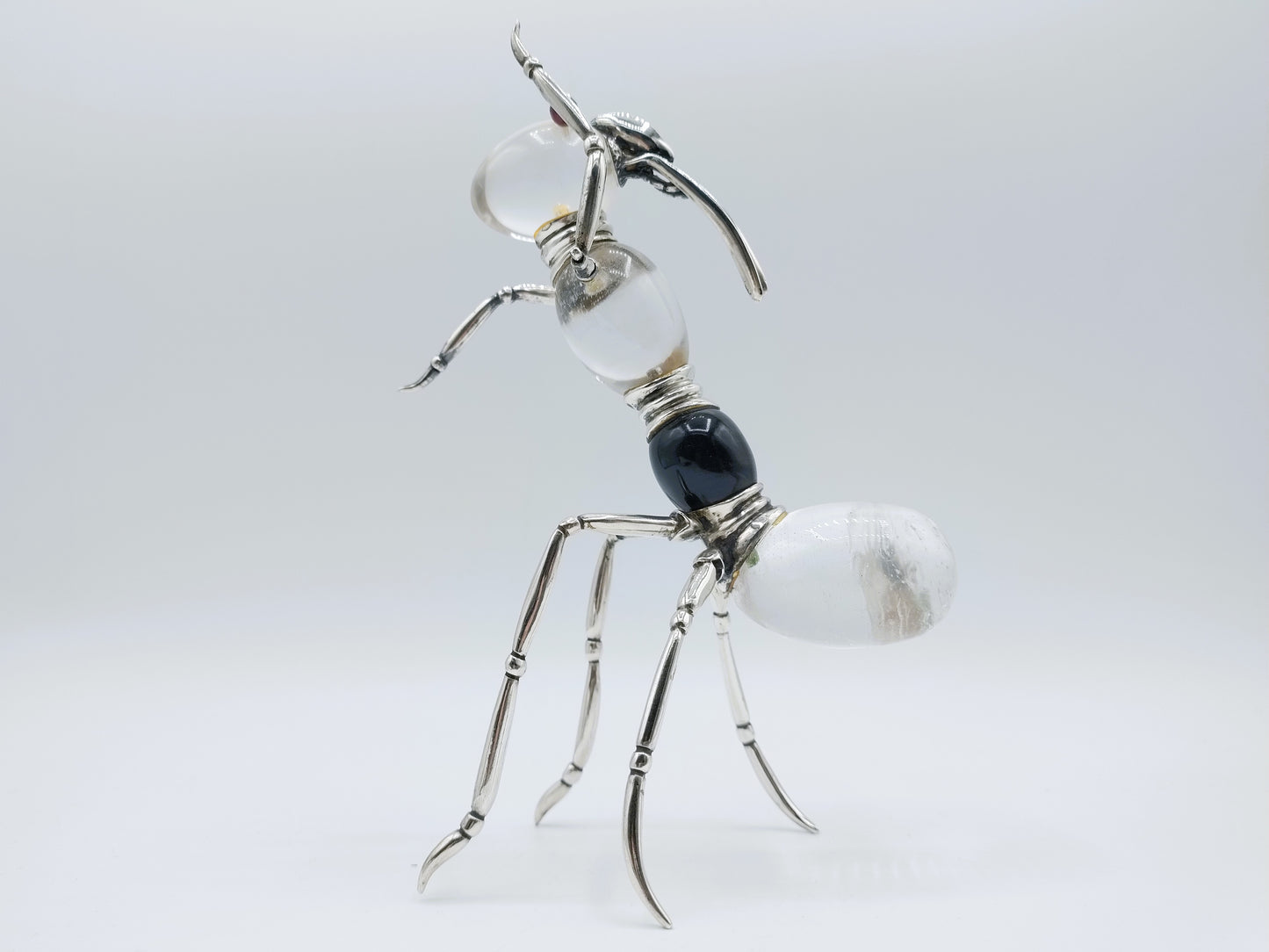 Mier sculptuur van onyx, kristal en zilver, Ilias Lalaounis, Griekenland