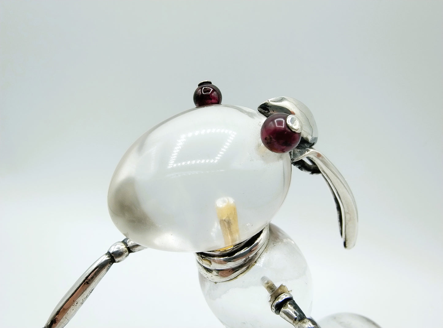 Mier sculptuur van onyx, kristal en zilver, Ilias Lalaounis, Griekenland