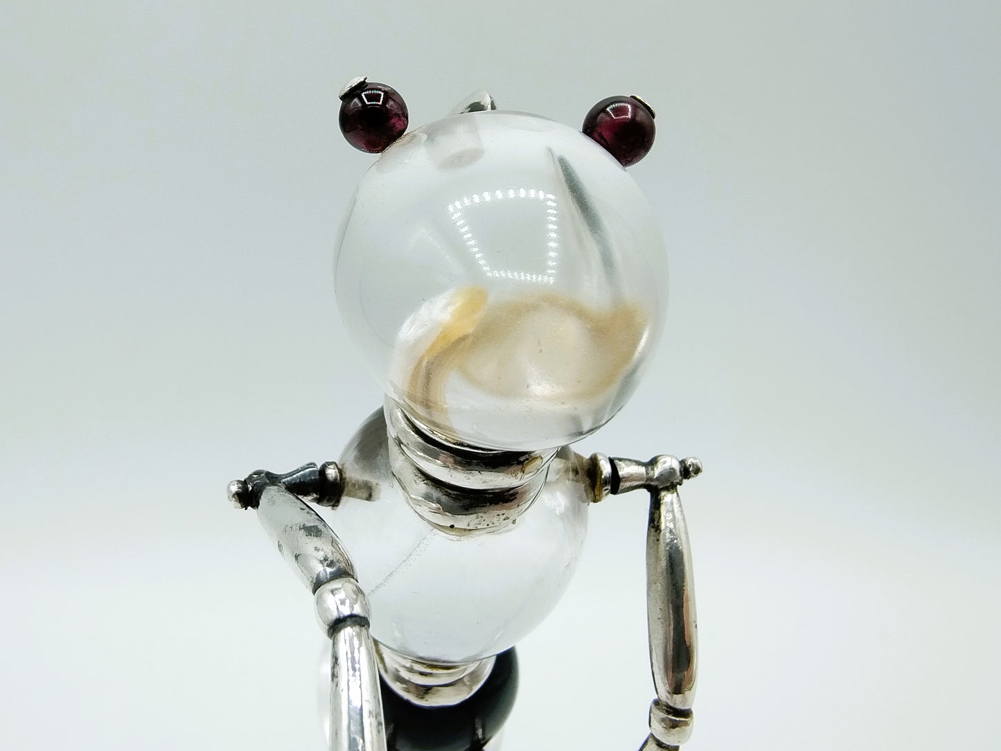 Mier sculptuur van onyx, kristal en zilver, Ilias Lalaounis, Griekenland