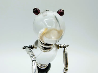 Mier sculptuur van onyx, kristal en zilver, Ilias Lalaounis, Griekenland