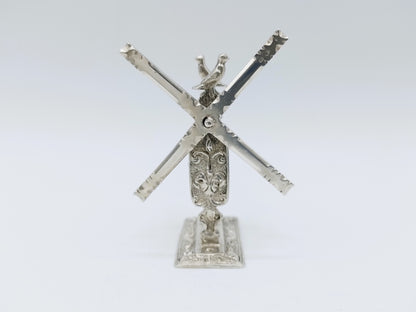 Zilveren miniatuur haalmolen, F. van Strant II, Amsterdam, ca. 1740