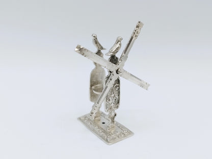 Zilveren miniatuur haalmolen, F. van Strant II, Amsterdam, ca. 1740