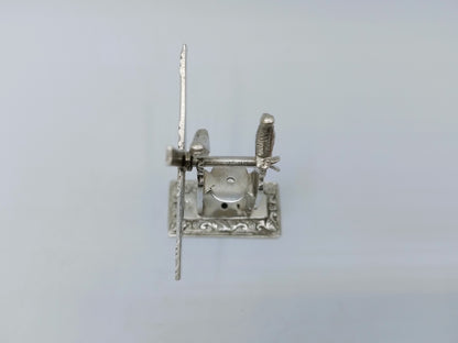 Zilveren miniatuur haalmolen, F. van Strant II, Amsterdam, ca. 1740