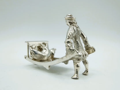 Zilveren miniatuur hondenmepper, meester Druiventros, Amsterdam, ca. 1650