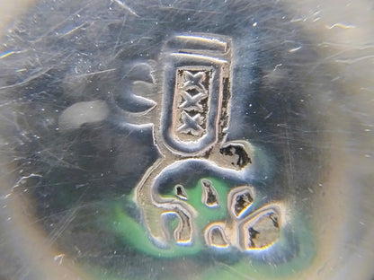 Zilveren miniatuur valkenier, J. Borduur, Amsterdam, 1739