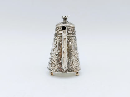 Zilveren miniatuur koffiekan, P. van Somerwil I, Amsterdam, 1736