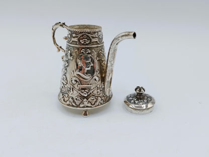 Zilveren miniatuur koffiekan, P. van Somerwil I, Amsterdam, 1736