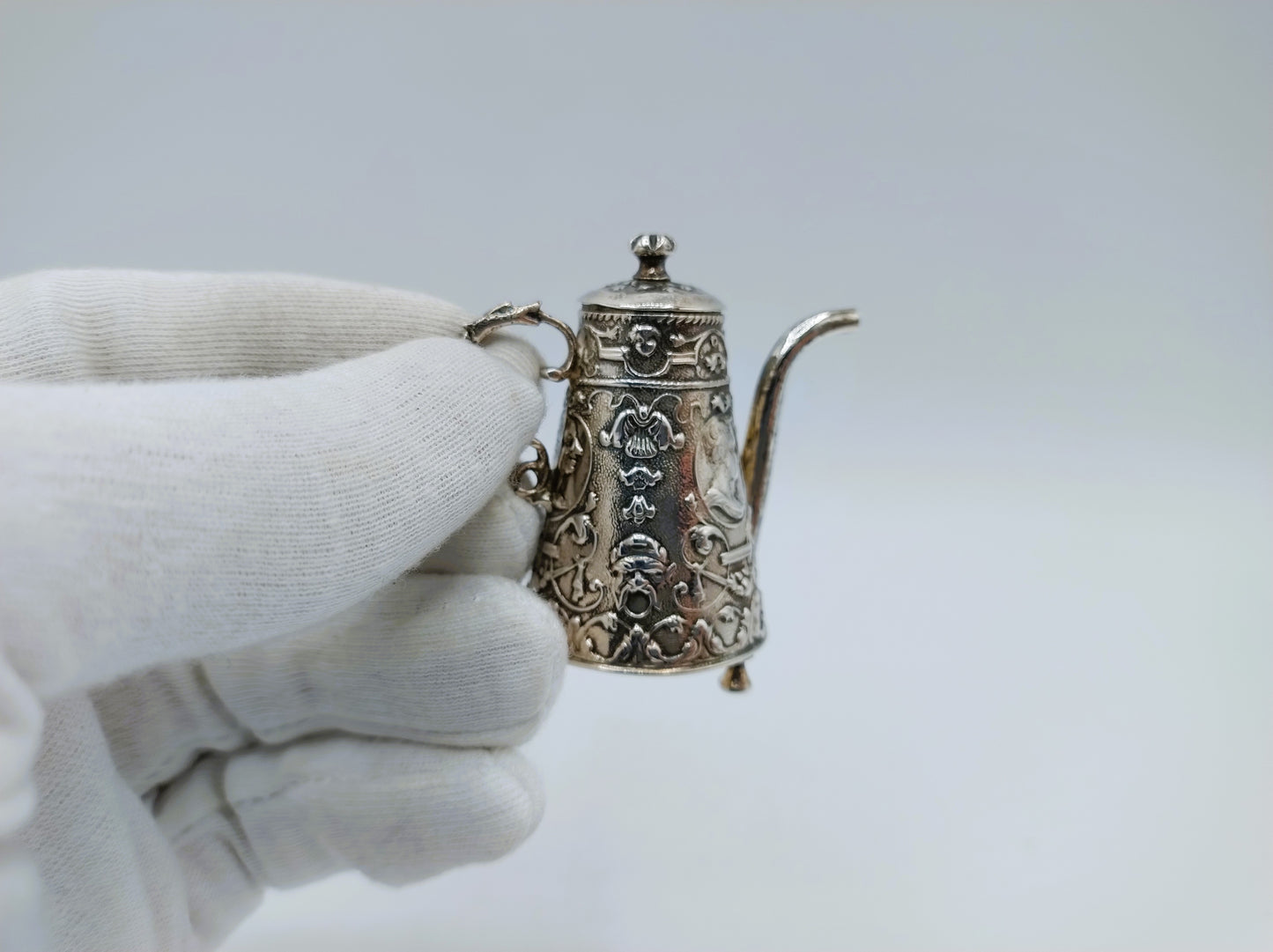 Zilveren miniatuur koffiekan, P. van Somerwil I, Amsterdam, 1736