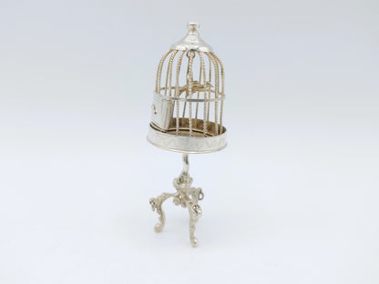 Silver miniature birdcage, J.S. Zwanenburg & Sons, Sneek, c. 1880