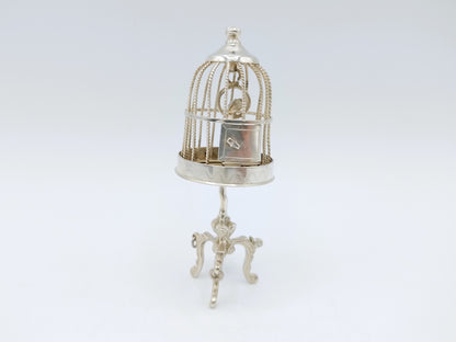 Silver miniature birdcage, J.S. Zwanenburg & Sons, Sneek, c. 1880