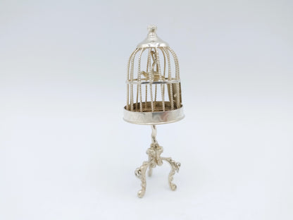 Silver miniature birdcage, J.S. Zwanenburg & Sons, Sneek, c. 1880