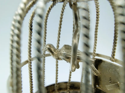 Silver miniature birdcage, J.S. Zwanenburg & Sons, Sneek, c. 1880