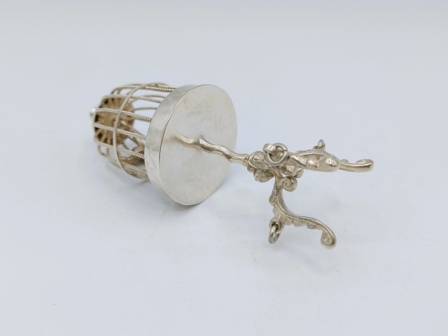 Silver miniature birdcage, J.S. Zwanenburg & Sons, Sneek, c. 1880