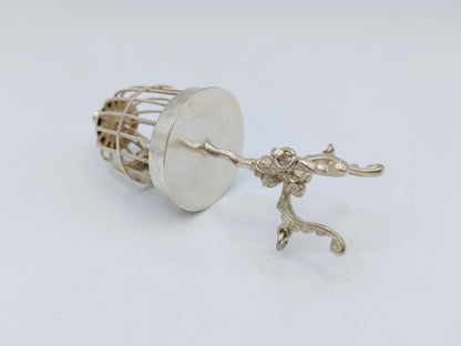 Silver miniature birdcage, J.S. Zwanenburg & Sons, Sneek, c. 1880