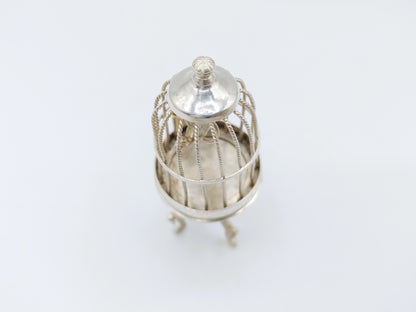 Silver miniature birdcage, J.S. Zwanenburg & Sons, Sneek, c. 1880
