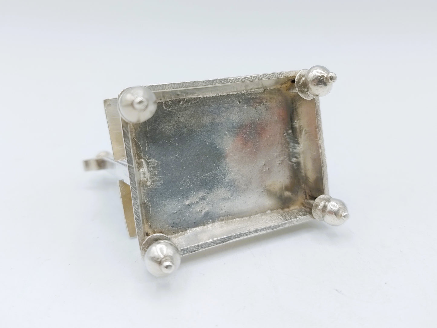 Zilveren miniatuur linnenpers, W. Jansen, Amsterdam, ca. 1670
