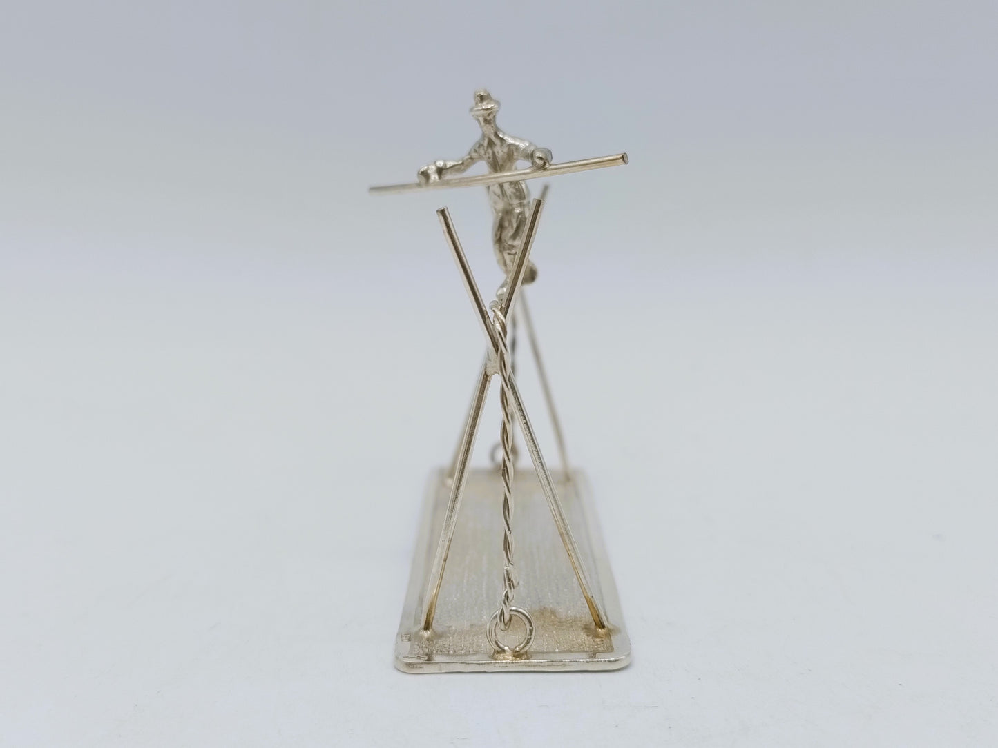 Silver miniature tightrope walker, C.B. Bos & Son, Zandvoort