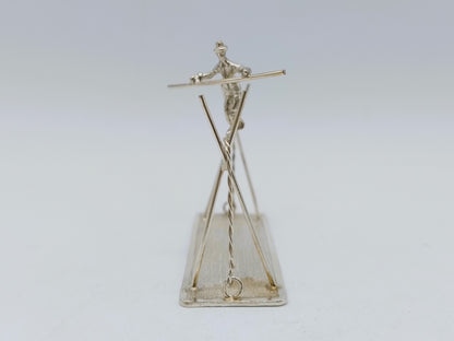 Silver miniature tightrope walker, C.B. Bos & Son, Zandvoort