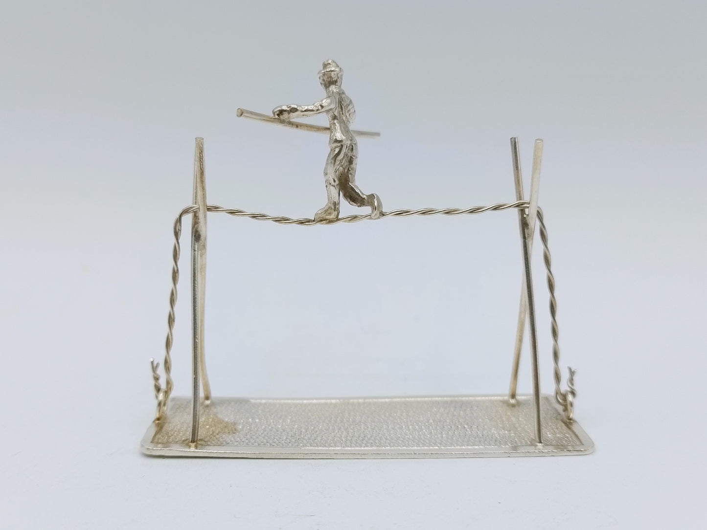 Silver miniature tightrope walker, C.B. Bos & Son, Zandvoort