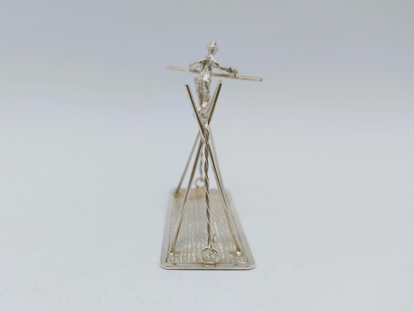 Silver miniature tightrope walker, C.B. Bos & Son, Zandvoort