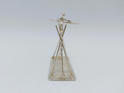 Silver miniature tightrope walker, C.B. Bos & Son, Zandvoort