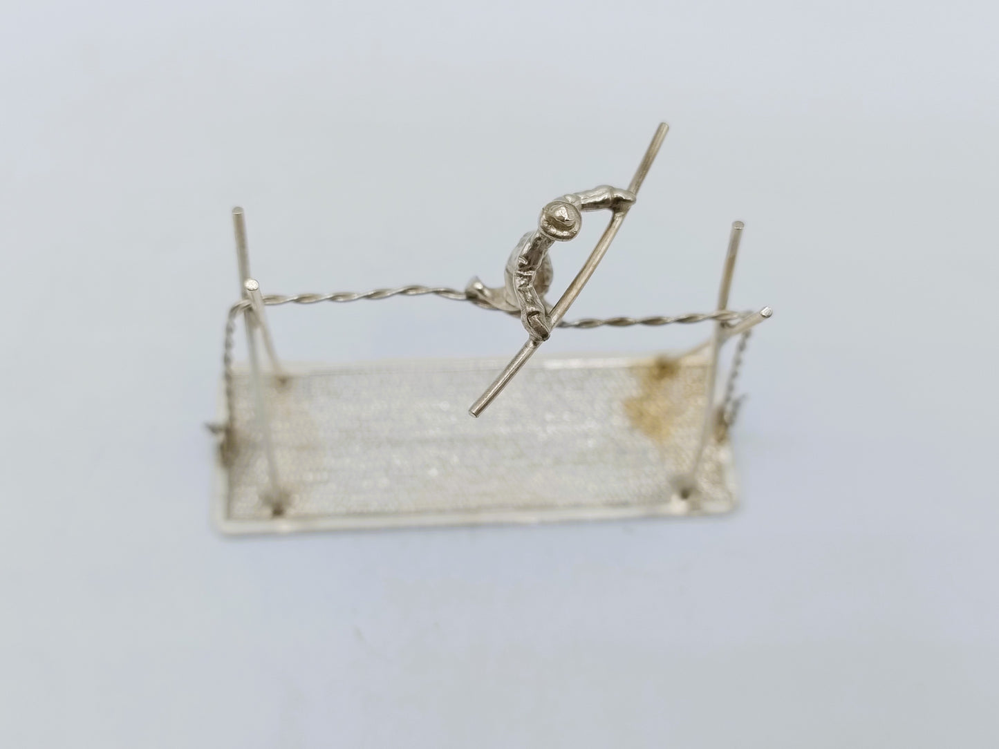 Silver miniature tightrope walker, C.B. Bos & Son, Zandvoort