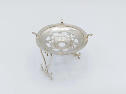 Zilveren miniatuur, ketel op standaard, E.L. Tulleners, Leeuwarden, ca. 1880