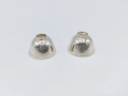 2 Zilveren miniatuur kommen, 18e eeuws