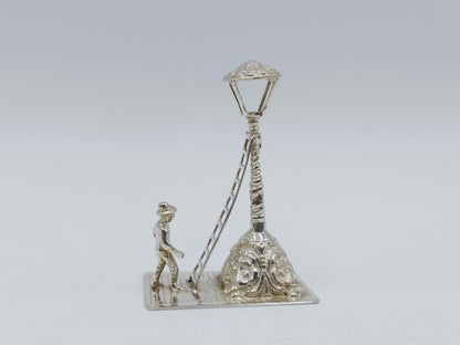 Silver miniature Lantern lighter, F.A. Lesener, Amsterdam, ca. 1930