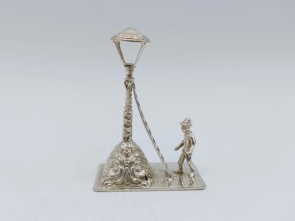 Silver miniature Lantern lighter, F.A. Lesener, Amsterdam, ca. 1930