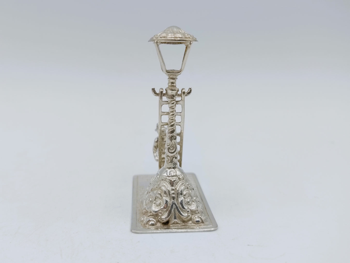 Silver miniature Lantern lighter, F.A. Lesener, Amsterdam, ca. 1930