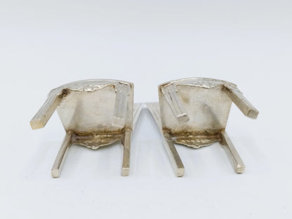 2 Miniature high-backed chairs, 19th century