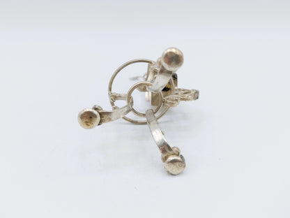 Silver miniature spring house with child, 19th century