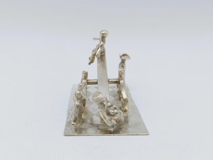 Zilveren miniatuur wip wap, J. Verhoogt, Hoorn, 1909