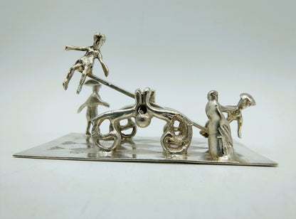 Zilveren miniatuur wip wap, J. Verhoogt, Hoorn, 1909